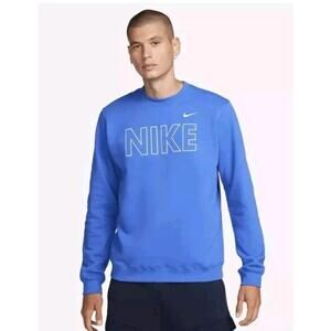Nike‎ Men's Sportswear Club Fleece Sweater Sz Small in Blue FQ6151-480